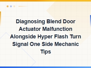 Diagnosing Blend Door Actuator and Hyper Flash Turn Signal Issues